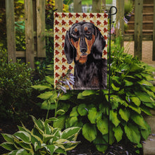 Load image into Gallery viewer, Dachshund Fall Leaves Portrait Garden Flag – Decorative Outdoor Yard Flag