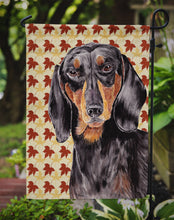Load image into Gallery viewer, Dachshund Fall Leaves Portrait Garden Flag – Decorative Outdoor Yard Flag