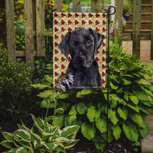 Load image into Gallery viewer, Labrador Black Fall Leaves Portrait Garden Flag – Decorative Outdoor Yard Flag