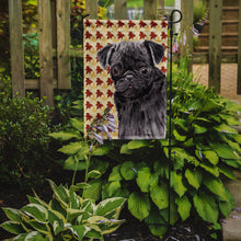 Load image into Gallery viewer, Pug Black Fall Leaves Portrait Garden Flag – Decorative Outdoor Yard Flag