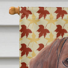 Load image into Gallery viewer, Dachshund Fall Leaves Portrait Flag Canvas House Size