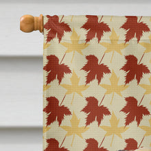 Load image into Gallery viewer, Pug Fall Leaves Portrait Flag Canvas House Size