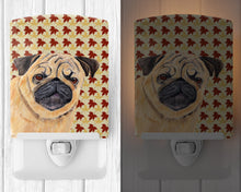Load image into Gallery viewer, Pug Fall Leaves Portrait Ceramic Night Light SC9211CNL