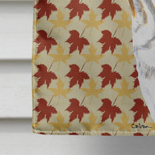 Load image into Gallery viewer, Bulldog English Fall Leaves Portrait Flag Canvas House Size
