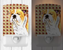 Load image into Gallery viewer, Bulldog English Fall Leaves Portrait Ceramic Night Light SC9214CNL
