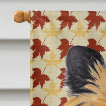 Load image into Gallery viewer, Cairn Terrier Fall Leaves Portrait Flag Canvas House Size