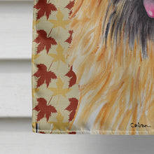 Load image into Gallery viewer, Cairn Terrier Fall Leaves Portrait Flag Canvas House Size