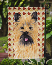 Load image into Gallery viewer, Cairn Terrier Fall Leaves Portrait Garden Flag – Decorative Outdoor Yard Flag