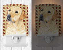 Load image into Gallery viewer, Labrador Yellow Fall Leaves Portrait Ceramic Night Light SC9216CNL