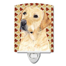 Load image into Gallery viewer, Labrador Yellow Fall Leaves Portrait Ceramic Night Light SC9216CNL