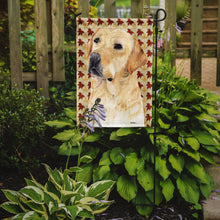 Load image into Gallery viewer, Labrador Yellow Fall Leaves Portrait Garden Flag – Decorative Outdoor Yard Flag