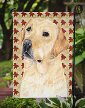 Load image into Gallery viewer, Labrador Yellow Fall Leaves Portrait Garden Flag – Decorative Outdoor Yard Flag