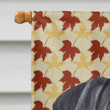 Load image into Gallery viewer, Doberman Fall Leaves Portrait Flag Canvas House Size