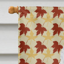 Load image into Gallery viewer, American Eskimo Fall Leaves Portrait Flag Canvas House Size
