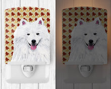 Load image into Gallery viewer, American Eskimo Fall Leaves Portrait Ceramic Night Light SC9218CNL