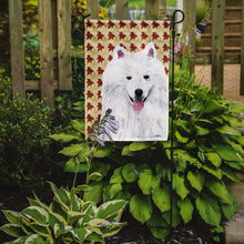 Load image into Gallery viewer, American Eskimo Fall Leaves Portrait Garden Flag – Decorative Outdoor Yard Flag