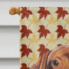 Load image into Gallery viewer, Vizsla Fall Leaves Portrait Flag Canvas House Size