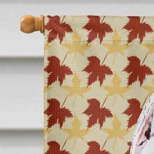 Load image into Gallery viewer, Pit Bull Fall Leaves Portrait Flag Canvas House Size