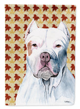 Load image into Gallery viewer, Pit Bull Fall Leaves Portrait Garden Flag – Decorative Outdoor Yard Flag