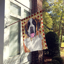 Load image into Gallery viewer, Saint Bernard Fall Leaves Portrait Flag Canvas House Size