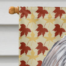 Load image into Gallery viewer, Shih Tzu Fall Leaves Portrait Flag Canvas House Size