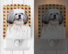 Load image into Gallery viewer, Shih Tzu Fall Leaves Portrait Ceramic Night Light SC9223CNL