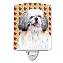 Load image into Gallery viewer, Shih Tzu Fall Leaves Portrait Ceramic Night Light SC9223CNL