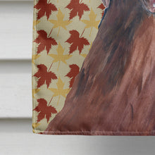 Load image into Gallery viewer, Labrador Chocolate Fall Leaves Portrait Flag Canvas House Size