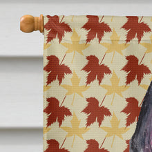 Load image into Gallery viewer, Scottish Terrier Fall Leaves Portrait Flag Canvas House Size