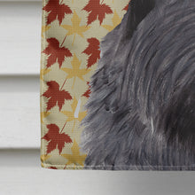 Load image into Gallery viewer, Scottish Terrier Fall Leaves Portrait Flag Canvas House Size