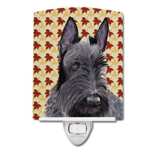 Load image into Gallery viewer, Scottish Terrier Fall Leaves Portrait Ceramic Night Light SC9226CNL