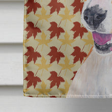 Load image into Gallery viewer, Basenji Fall Leaves Portrait Flag Canvas House Size