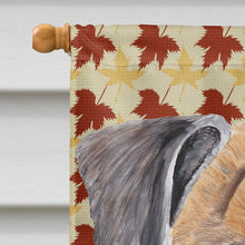 Load image into Gallery viewer, Boxer Fall Leaves Portrait Flag Canvas House Size