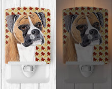 Load image into Gallery viewer, Boxer Fall Leaves Portrait Ceramic Night Light SC9230CNL