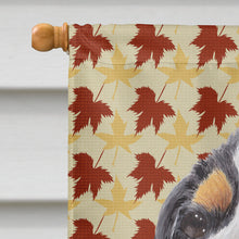 Load image into Gallery viewer, Cavalier Spaniel Fall Leaves Portrait Flag Canvas House Size