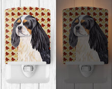 Load image into Gallery viewer, Cavalier Spaniel Fall Leaves Portrait Ceramic Night Light SC9231CNL
