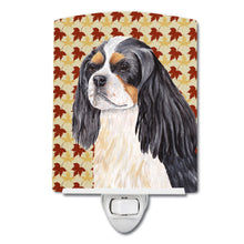 Load image into Gallery viewer, Cavalier Spaniel Fall Leaves Portrait Ceramic Night Light SC9231CNL