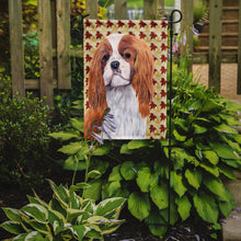 Load image into Gallery viewer, Cavalier Spaniel Fall Leaves Portrait Garden Flag – Decorative Outdoor Yard Flag