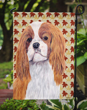 Load image into Gallery viewer, Cavalier Spaniel Fall Leaves Portrait Garden Flag – Decorative Outdoor Yard Flag