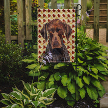 Load image into Gallery viewer, German Shorthaired Pointer Fall Leaves Portrait Garden Flag – Decorative Outdoor Yard Flag