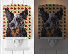 Load image into Gallery viewer, Australian Cattle Dog Fall Leaves Portrait Ceramic Night Light SC9236CNL