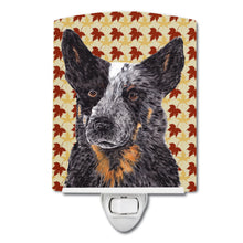 Load image into Gallery viewer, Australian Cattle Dog Fall Leaves Portrait Ceramic Night Light SC9236CNL