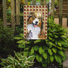 Load image into Gallery viewer, Australian Shepherd Fall Leaves Portrait Garden Flag – Decorative Outdoor Yard Flag