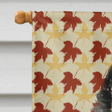 Load image into Gallery viewer, Belgian Sheepdog Fall Leaves Portrait Flag Canvas House Size