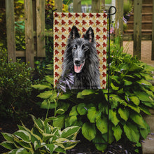 Load image into Gallery viewer, Belgian Sheepdog Fall Leaves Portrait Garden Flag – Decorative Outdoor Yard Flag