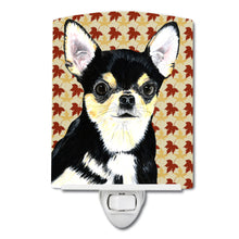 Load image into Gallery viewer, Chihuahua Fall Leaves Portrait Ceramic Night Light SC9239CNL