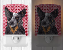 Load image into Gallery viewer, Australian Cattle Dog Hearts Love Valentine's Day Ceramic Night Light SC9243CNL