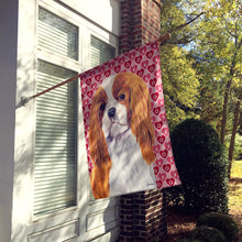 Load image into Gallery viewer, Cavalier Spaniel Hearts Love and Valentine's Day  Flag Canvas House Size