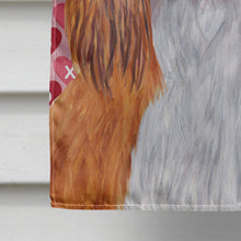 Load image into Gallery viewer, Cavalier Spaniel Hearts Love and Valentine's Day  Flag Canvas House Size