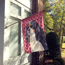 Load image into Gallery viewer, Cavalier Spaniel Hearts Love and Valentine's Day  Flag Canvas House Size